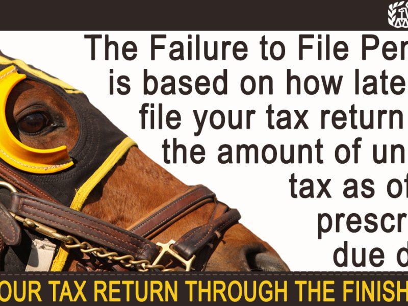 A late-filing penalty is assessed when you owe tax and