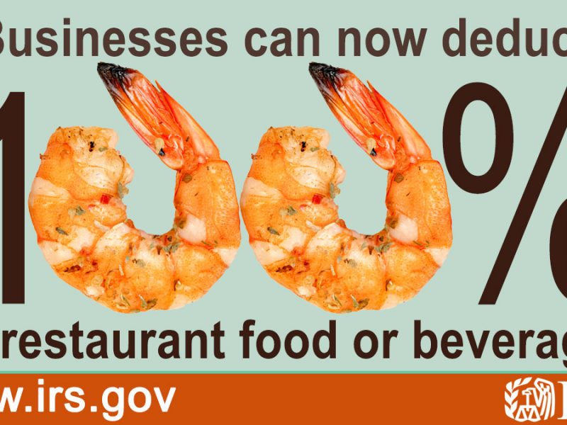 Businesses can claim 100% of their food or beverage expenses