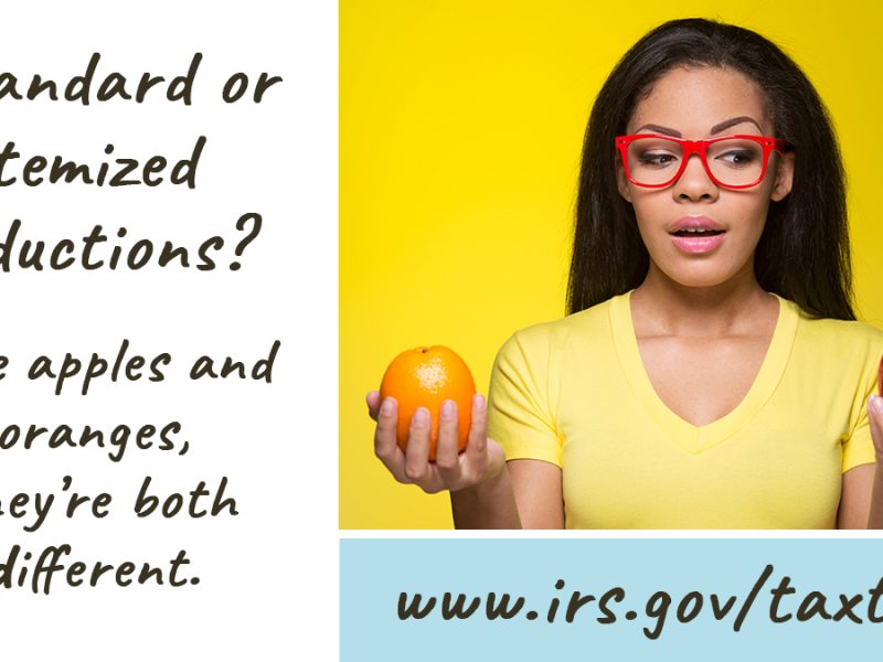 Choosing between taking the standard deduction or itemizing your deductions