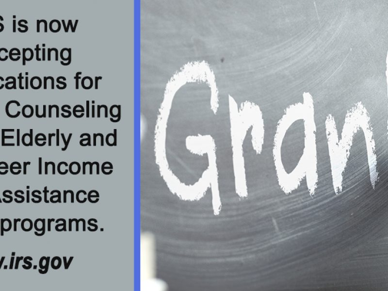 Deadline EXTENDED--#IRS is accepting grant applications for the Tax Counseling