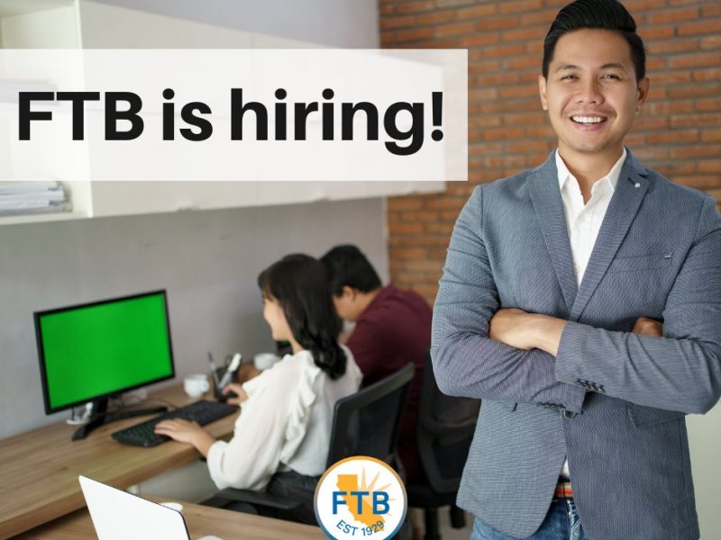 FTB is looking for an IT Manager! The incumbent provides