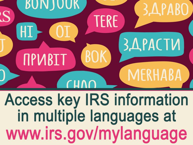 #IRS has helpful information in multiple languages to help you