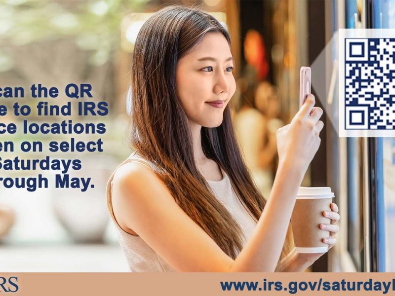 #IRS is offering additional time on select Saturdays through May