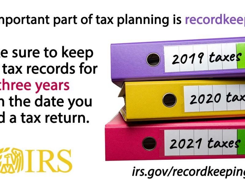 #IRSTaxTip: Make sure to keep your tax records for three