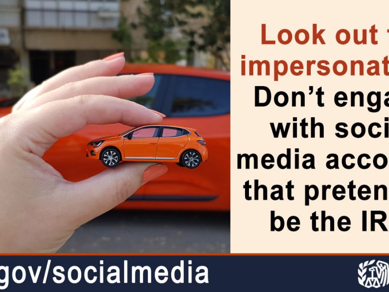 Stay vigilant for impersonators of the #IRS, including some social