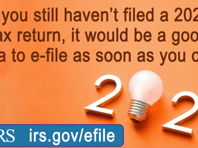 Still haven’t filed an #IRS tax return? Don’t wait! Even