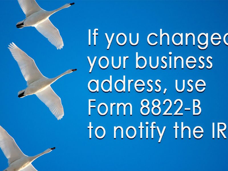 Update your business address of record with #IRS so you