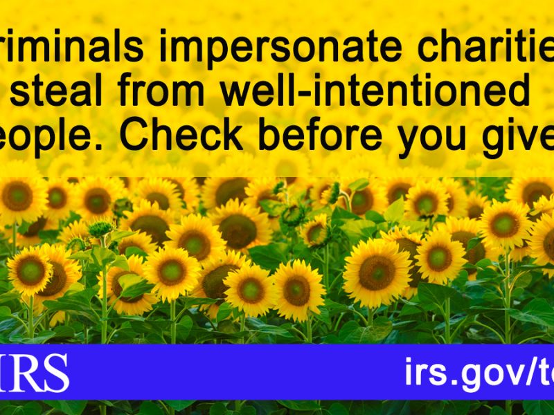 When supporting a cause close to your heart, #IRS can