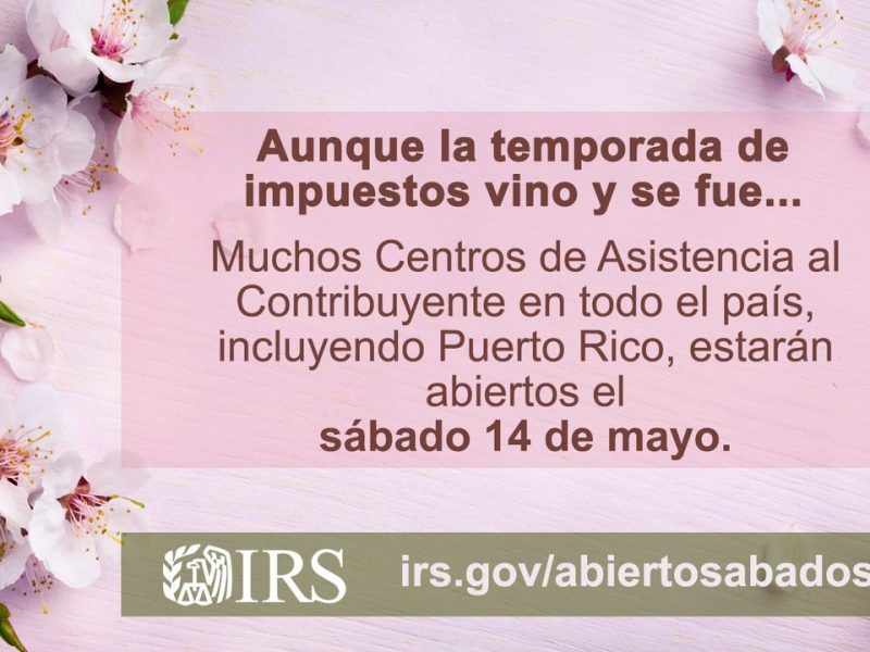 ¿Sabía que #IRS ha estado ofreciendo asistencia en persona en